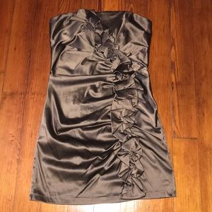 Satin Strapless Cocktail Dress